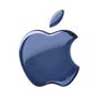 Apple logo in blue - Small