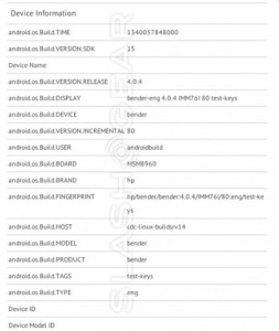 Benchmark results for HP Bender