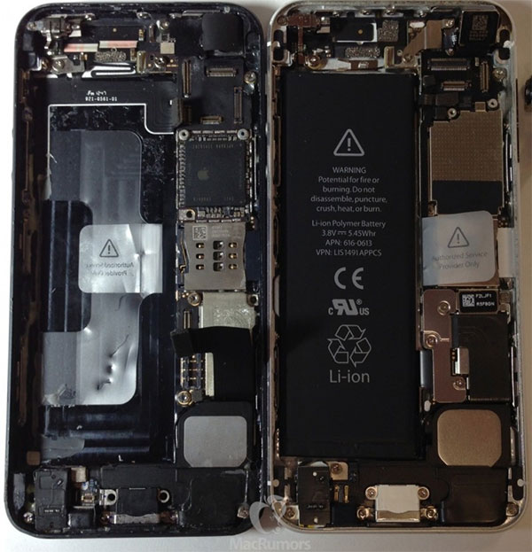 Internal view of rumoured Apple iPhone 5S