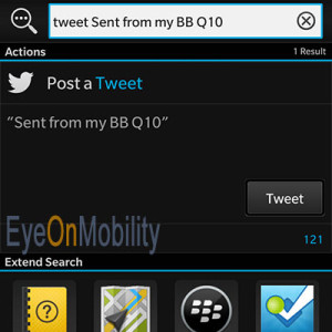 BlackBerry 10 Quick Actions