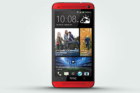 HTC One in Glamour Red