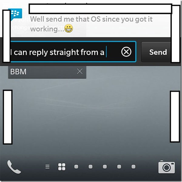 Rumoured BlackBerry OS 10.2 screenshot