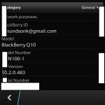 Rumoured BlackBerry 10.2 screenshot