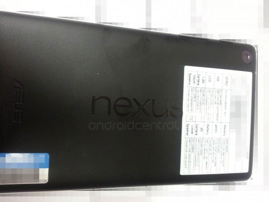 Rumoured next-generation Google Nexus 7