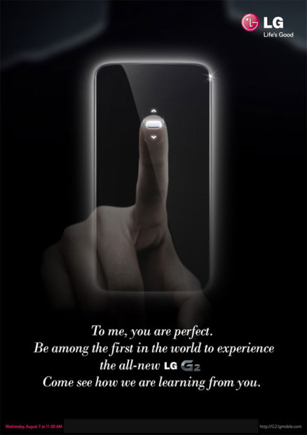 LG G2 press invitation