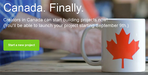 Kickstarter Canada launch