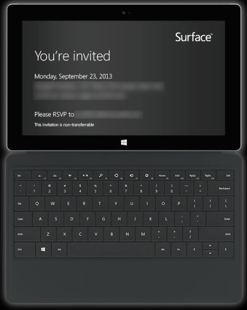 Microsoft Surface September 2013 event
