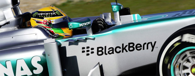 BlackBerry logo on F1 car