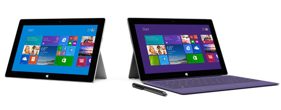 Microsoft Surface 2 and Surface Pro 2