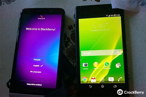 Rumoured Blackberry Z30 next to Sony Xperia Z1