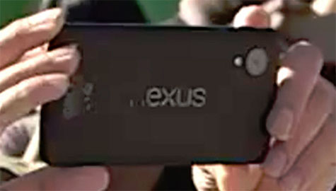 Nexus smartphone in Kitkat statue video