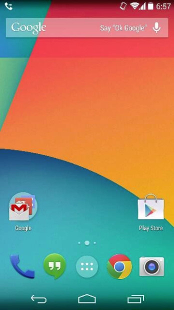 Rumoured Android 4.4 KitKat homescreen