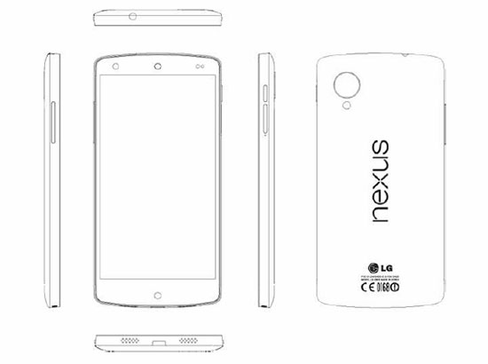 Rumoured Google Nexus 5 illustration