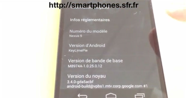 Rumoured Google Nexus 5