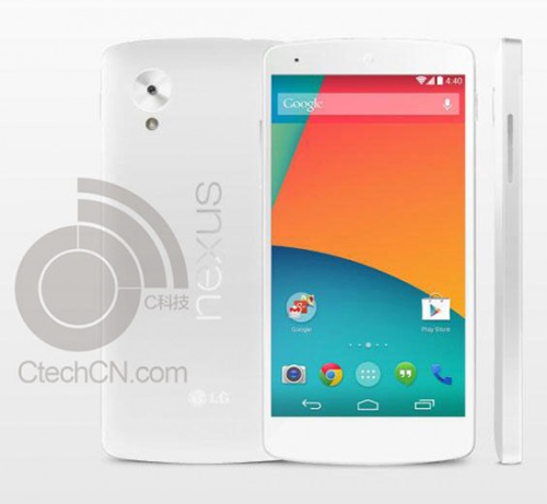 Rumoured Google Nexus 5 in white