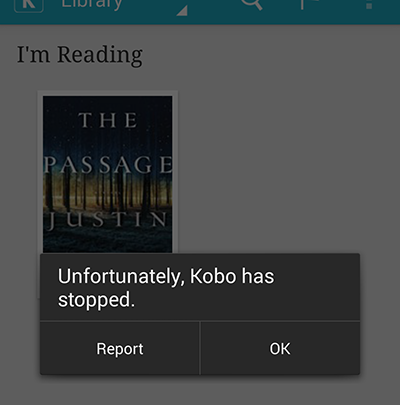 Kobo crash on Android 4.4