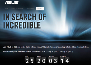 ASUS CES 2014 teaser