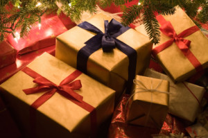 Christmas presents under the tree