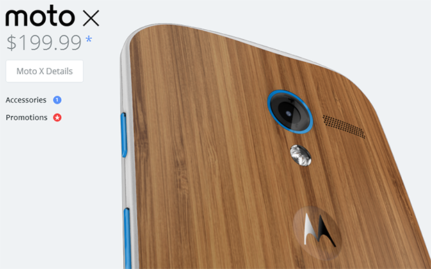 Moto X with bamboo backplate
