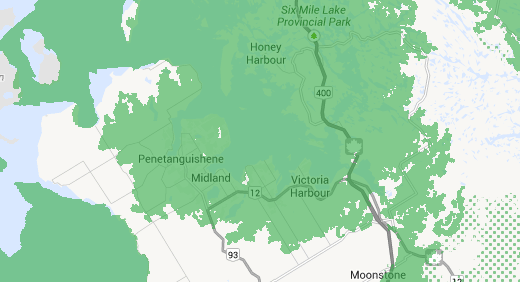 TELUS LTE coverage in Midland, Ontario