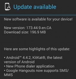 Android 4.4.2 update for Moto G