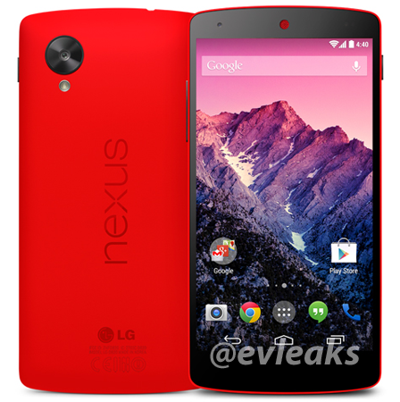 Rumoured red Google Nexus 5
