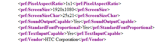 UAProf for HTC M8