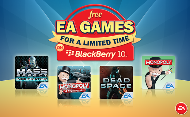 Free BlackBlackBerry 10 EA games promotion