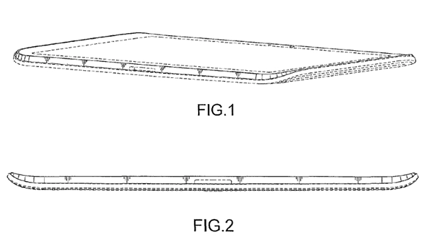 Samsung patent for tablet with curved sides