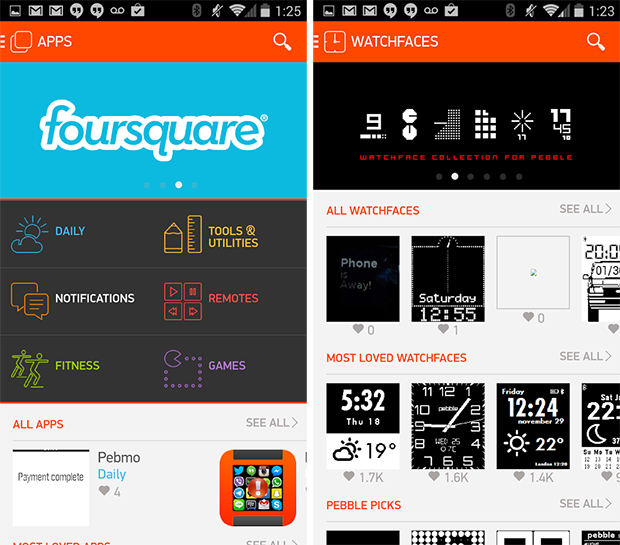 Pebble app 2.0 for Android
