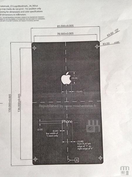 Rumoured Apple iPhone 6 schematic