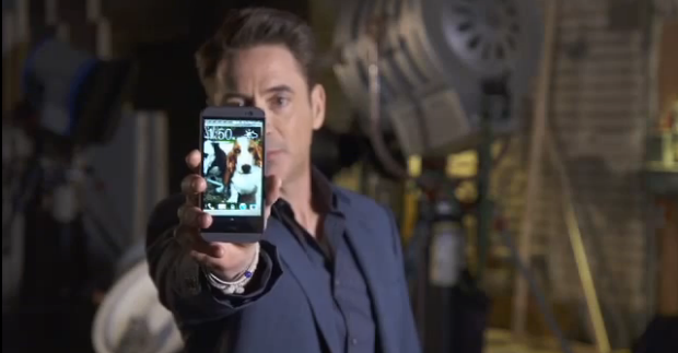 HTC One (M8) ad with Downey Jr.