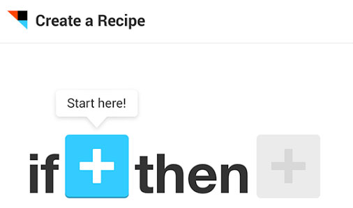 Starting a new IFTTT recipe