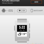 Pebble watchface selection