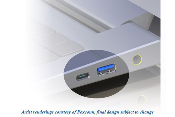 USB Type-C port next to older one