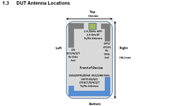 FCC filing for LG-D850