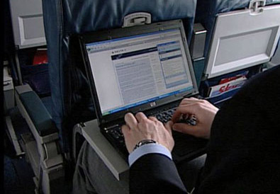 Computer use on airplane