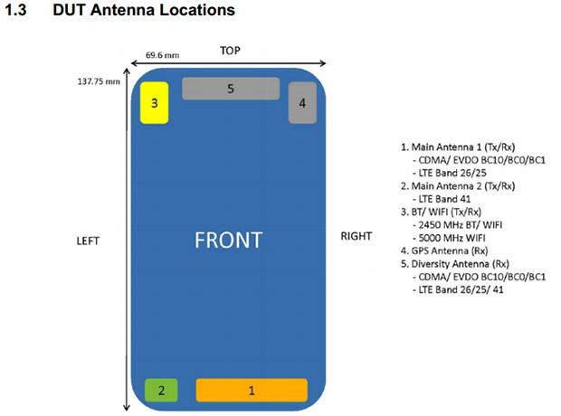 FCC filing for LG-LS885