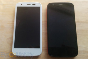 Moto G with 4G LTE next to Moto G