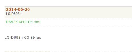 LG-D693N to be LG G3 Stylus?