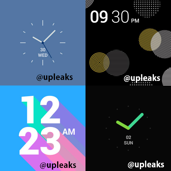 Rumoured LG G Watch faces