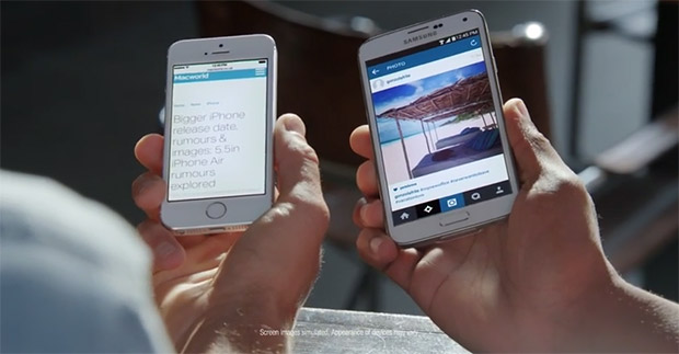 Samsung Galaxy S5 screen envy ad