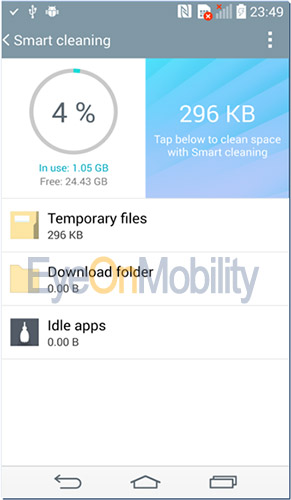 Rumoured LG G3 Smart Cleaning app