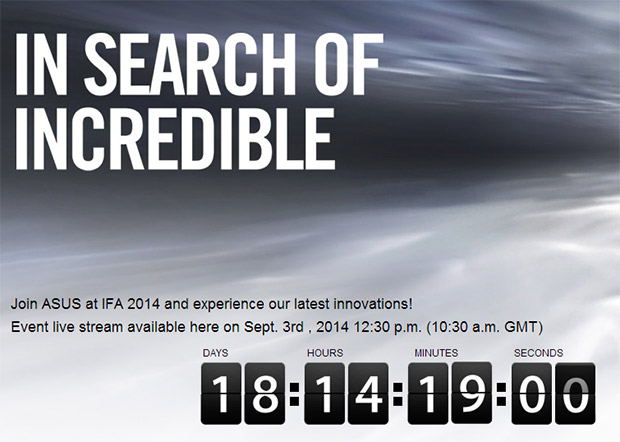 ASUS IFA 2014 event countdown