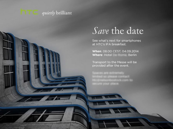 HTC IFA 2014 invitation