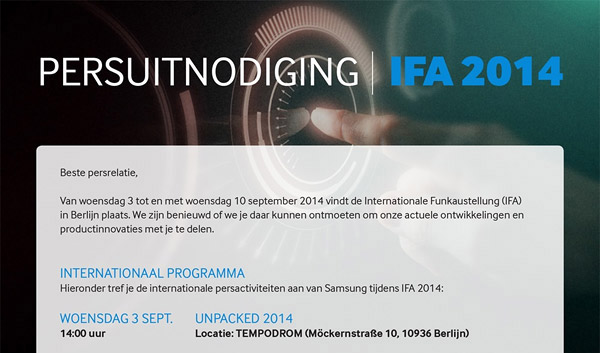Samsung Unpacked IFA 2014