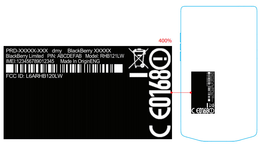 FCC label for Porsche Design P'9983