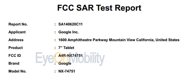 Google NX-74751 fcc filing