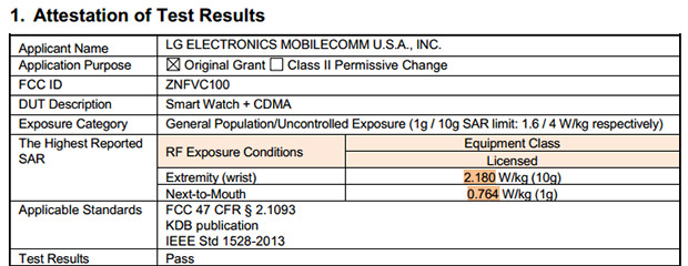 LG-VC100 FCC filing