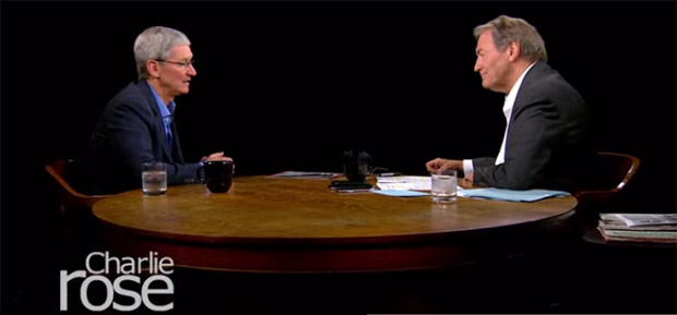 Apple CEO Tim Cook with Charlie Rose